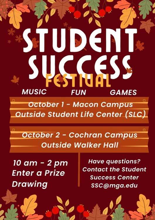 Student Success Festival flyer.